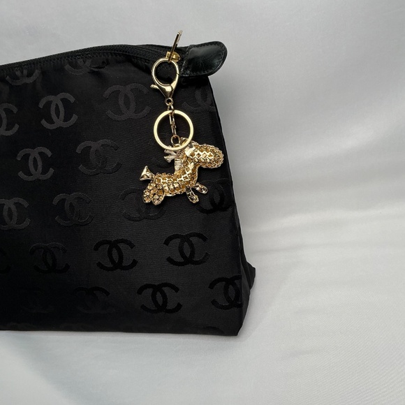 Fabulous rhinestone articulating tail stripe zebra horse pony crystal bag charm - Picture 2 of 6